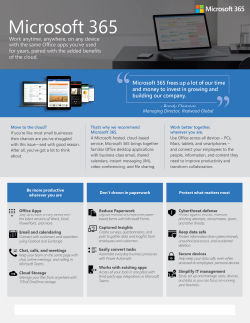 Microsoft - Template: Microsoft 365: Work Anytime, Anywhere, On any Device